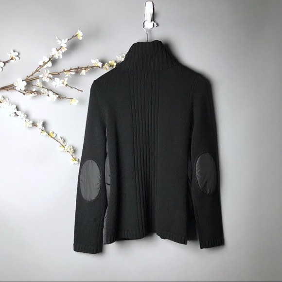Eileen Fisher High Collar Wool Sweater Jacket - Picture 4 of 8